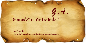 Gombár Ariadné névjegykártya